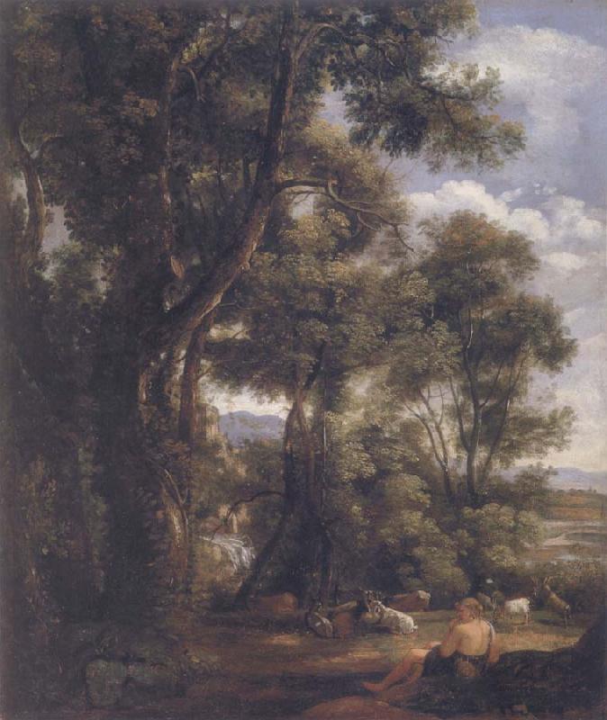 John Constable Landscape with goatherd and goats after Claude 1823 France oil painting art